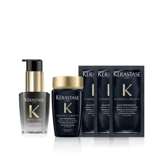 【KERASTASE 巴黎卡詩】黑鑽極萃逆時玫瑰香氛露30ml(護髮油/完美解決頭皮肌膚困擾)