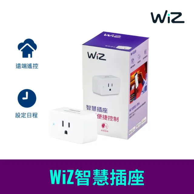 【Philips 飛利浦】Wi-Fi WiZ 智慧照明 智慧插座(PW05N)