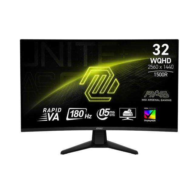 【MSI 微星】MAG 325CQF 32型 曲面電競顯示器(2K/VA/180Hz/DP+HDMI+Type C/1000R曲度/HDR)