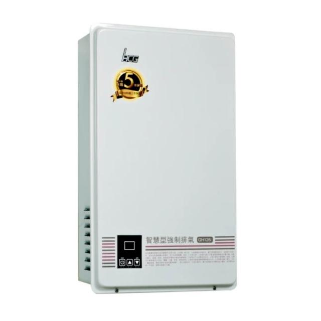 【HCG 和成】數位恆溫強制排氣熱水器 12L(GH1266 原廠安裝)