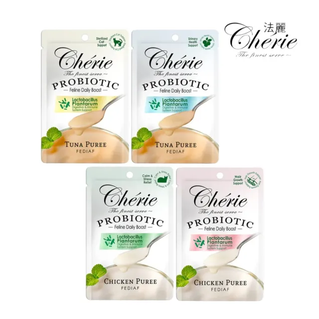 【Cherie 法麗】乳酸菌主食貓餐包 40g*24包組(貓主食、貓餐包、貓濕糧)