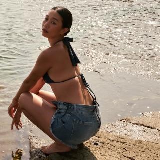 【VERVE】X DENIM™ 刷破牛仔短褲(彈性、親膚、舒適、夏季、刷破、率性、牛仔褲、休閒短褲)