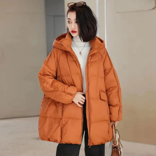 【米蘭精品】極速出貨 真羽絨90%鴨絨羽絨外套(民族風保暖連帽女夾克6色74jx60)
