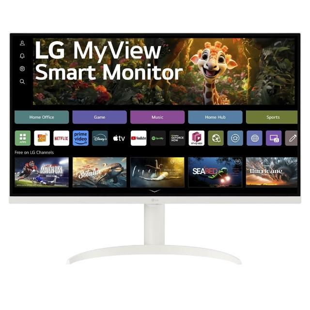 【LG 樂金】HOMIE機Pro2 32SR75U-W智慧聯網支架組 32型4K 60Hz(webOS/IoT 操控/AirPlay2/智慧遙控器)