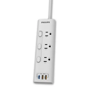 【Philips 飛利浦】10入組 新安規 3開3插 2USB+Type C PD 20W 延長線1.8米 (CHP8430)