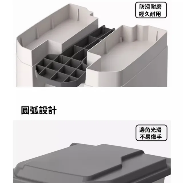 【佳美多】垃圾桶 戶外垃圾桶 大容量垃圾桶 帶蓋垃圾桶 腳踩家用 廚房商用  別墅庭院腳踏(腳踏80L垃圾桶)