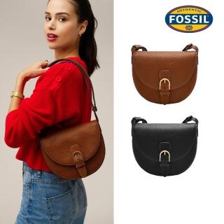 【FOSSIL】Everleigh 真皮斜背馬鞍包 (多色可選)