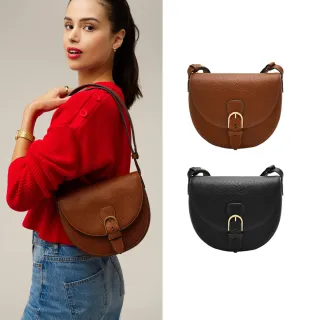 【FOSSIL】Everleigh 真皮斜背馬鞍包 (多色可選)