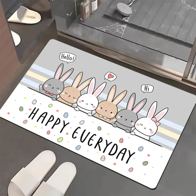 【嵐楓居家】4入奈米絨面軟式硅藻土吸水止滑地墊(踏墊/浴室.廚房地墊/速乾)