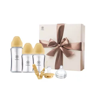 【Simba 小獅王辛巴官方直營】蘊蜜質金玻璃新生初綻禮盒(彌月禮盒)