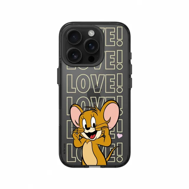【RHINOSHIELD 犀牛盾】iPhone 15系列 Clear 抗黃化透明防摔手機殼/傑利鼠愛心(湯姆貓與傑利鼠)