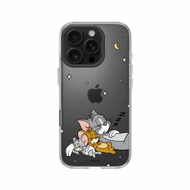 【RHINOSHIELD 犀牛盾】iPhone 14系列 Clear 抗黃化透明防摔手機殼/睡覺好夥伴(湯姆貓與傑利鼠)
