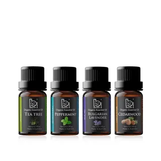 【Bonnie House 植享家】提神紓壓組(茶樹精油5ml+薄荷精油5ml+薰衣草精油5ml+雪松精油5ml)