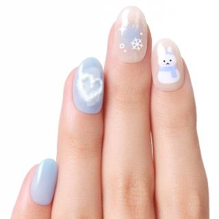 即期品【DASHING DIVA】MAGICPRESS 薄型經典美甲片-雪兔奶白