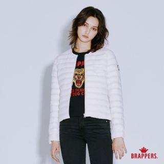 【BRAPPERS】女款 輕暖圓領鋪棉外套-白