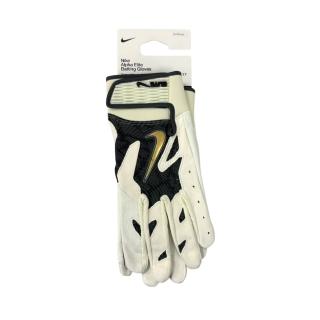 【NIKE 耐吉】NIKE ALPHA ELITE 2.0 打擊手套 羊皮 白黑 (N1013006044)