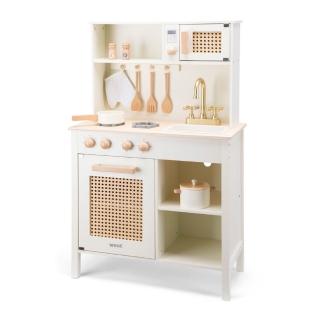 【woet by New Classic Toys】陽光小主廚木製廚房玩具（含配件9件）