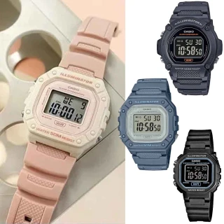 【CASIO 卡西歐】G-SHOCK 運動風格多功能電子錶-23款可選(W-219H/W-218H/W-217H)