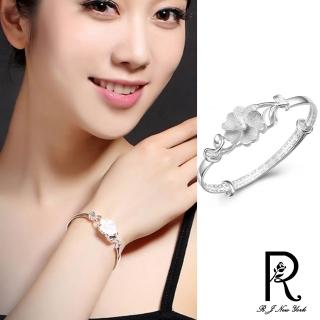 【RJ New York】美麗之花韓風優雅鏤空磨砂時尚推拉可調手環(3款可選)