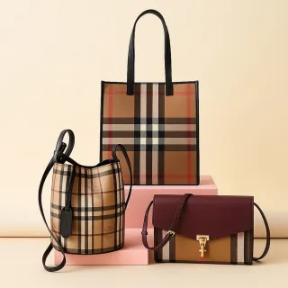 【BURBERRY 巴寶莉】經典郵差/相機/水桶/托特包(款式任選)