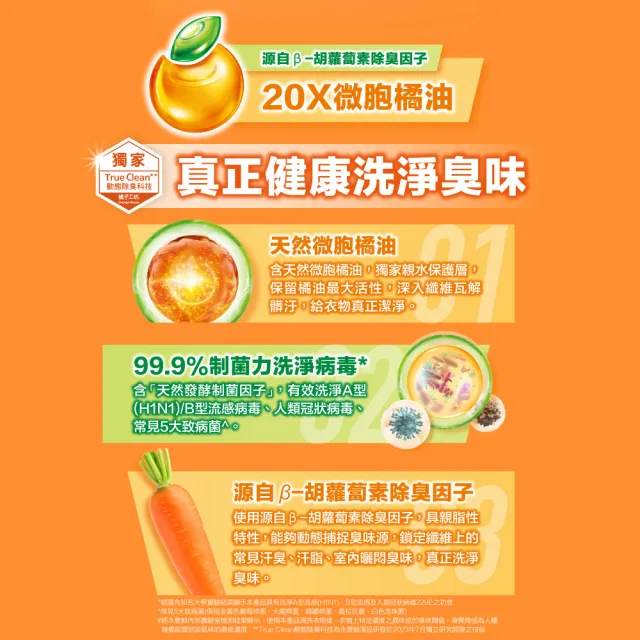 moPro會員限定【橘子工坊】天然制菌洗衣膠囊/洗衣球-低敏/去味除臭(54顆X2盒共108顆)