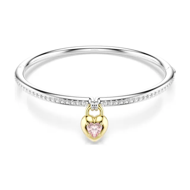 【SWAROVSKI 施華洛世奇】Idyllia 雙面愛心手鐲-尺寸M 618年中慶 推薦(5737266)