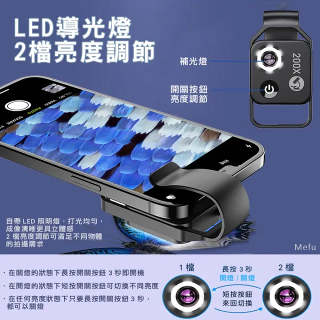 【APEXEL】200倍放大顯微鏡頭 手機專用微距鏡頭(200倍放大器 珠寶鑑定 此款無CPL)