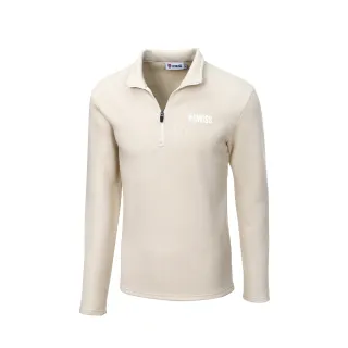 【K-SWISS】休閒長袖 MOCK NECK SW 半開襟 拉鍊 男款 奶油白色 1012494-026