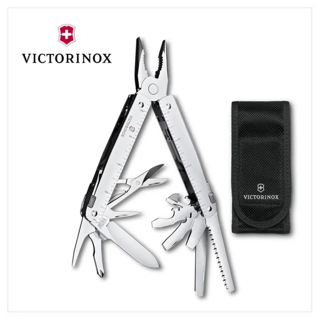 【VICTORINOX 瑞士維氏】Swiss Tool MX 工具鉗 115mm/26用/銀(3.0327.MN)