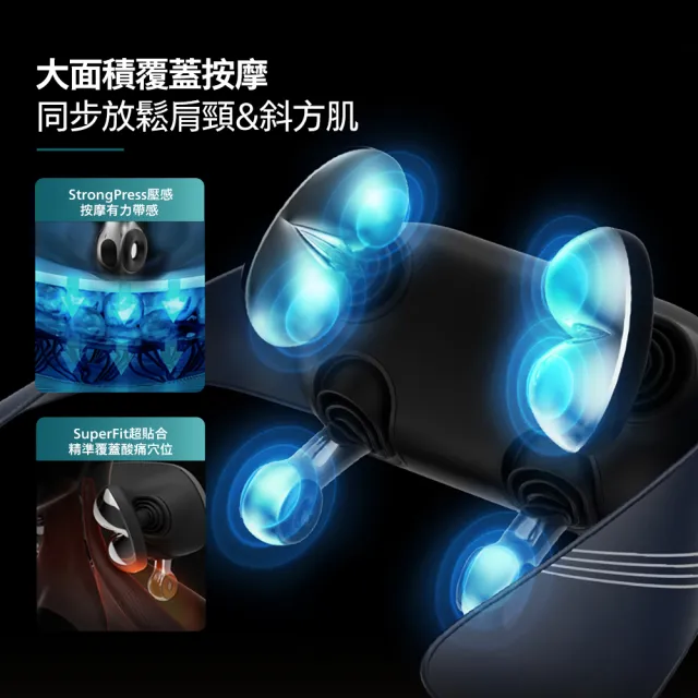 【Philips 飛利浦】頸部按摩器/肩頸按摩器(PPM3523DB/90)