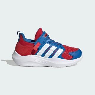 【adidas 愛迪達】運動鞋 童鞋 中童 大童 魔鬼氈 蜘蛛人 LIGHTORAMA RNR SPIDER-MAN EL C 藍紅 JR2334