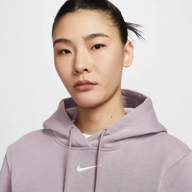 【NIKE 耐吉】長袖上衣 女 帽T AS W NSW PHNX FLC STD PO HOODI 紫 HF6840-226