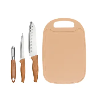 【Fackelmann】5086881 自然風廚房砧板刀具組
