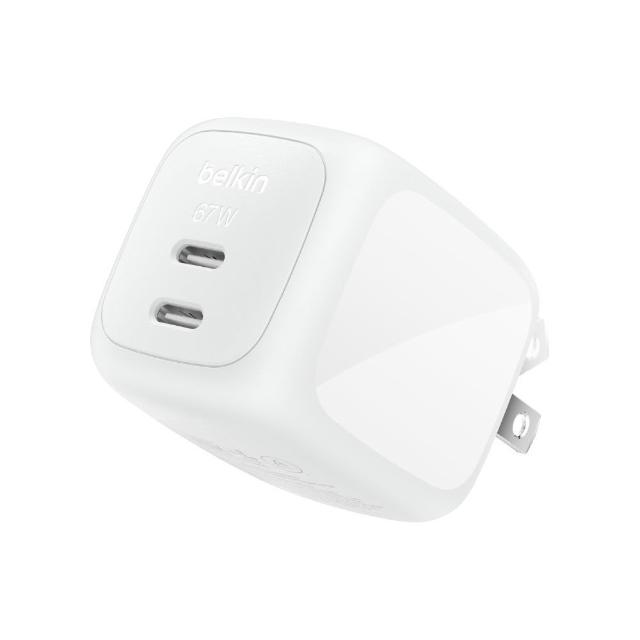 【BELKIN】BoostCharge Pro ZSP 零殘留雙USB-C Z-ChargerGaN 充電器67W(WCH020)