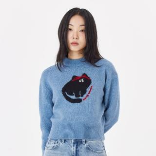 【Mark Gonzales】女裝 NECO 針織衫-藍色