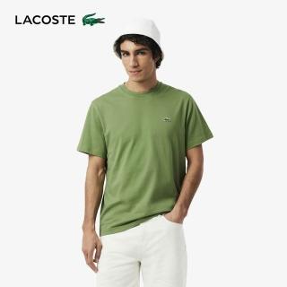 【LACOSTE】男裝-經典版型logo棉質短袖T恤(綠色)