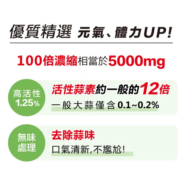 【Lovita 愛維他】無味大蒜精素食膠囊5000mg 6入組(共360顆)