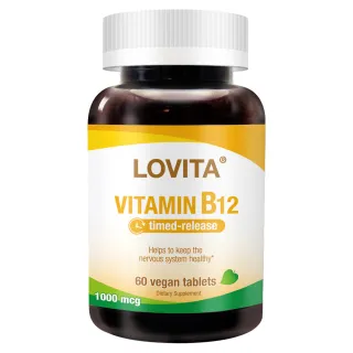 【LOVITA愛維他】長效緩釋型維他命B12素食錠1000mcg(60錠)