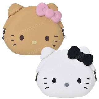 【小禮堂】Sanrio 三麗鷗 Hello Kitty 矽膠造型零錢包 大臉款