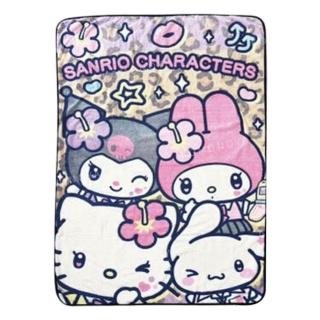 【小禮堂】Sanrio 三麗鷗 絨毛毛毯 100x140cm 高校款