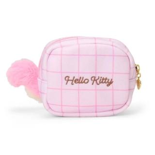【小禮堂】Sanrio 三麗鷗 Hello Kitty 絨布化妝包 卡哇伊松鼠