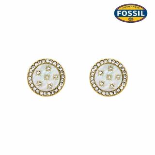 【FOSSIL】Sutton 閃耀銀河不鏽鋼耳環-金色 JF04868710