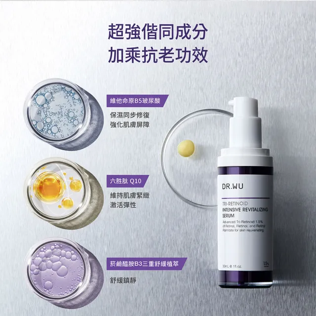 【DR.WU 達爾膚】超A醇煥顏緊緻精華1.5％ 30ML(2入組)