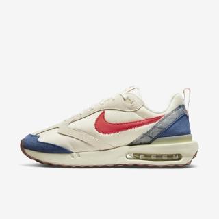 【NIKE 耐吉】Air Max Dawn 男 休閒鞋 運動 氣墊 拼接 牛仔布 麂皮 米白 藍 紅(DV1487-162)