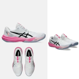 【asics 亞瑟士】SKY ELITE FF 3 HARUKAZE 男款 排球鞋 1053A081-100 白 火龍果粉 春風系列 室內運動鞋