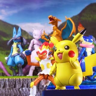 【POKEMON 精靈寶可夢】動感寶可夢-噴火龍/皮卡丘/超夢/甲賀忍蛙/烈焰猴/路卡利歐