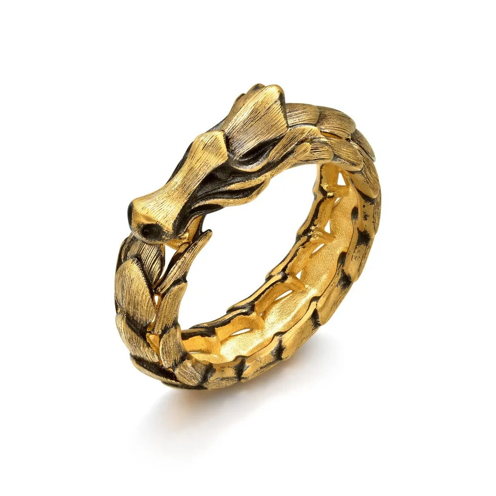 【點睛品】霸氣神龍 黃金戒指_計價黃金(港圍21號)