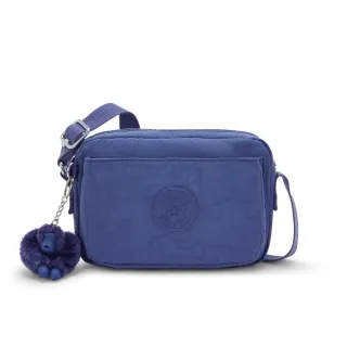 【KIPLING官方旗艦館】深海藍前後加寬收納側背包-ABANU