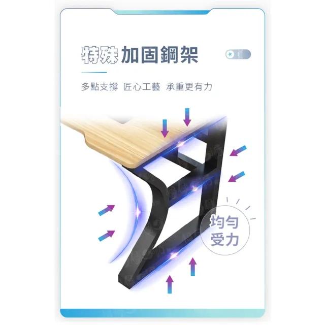 【慢慢家居】專人組裝-現代簡約鋼木弧形電競電腦桌(140CM)
