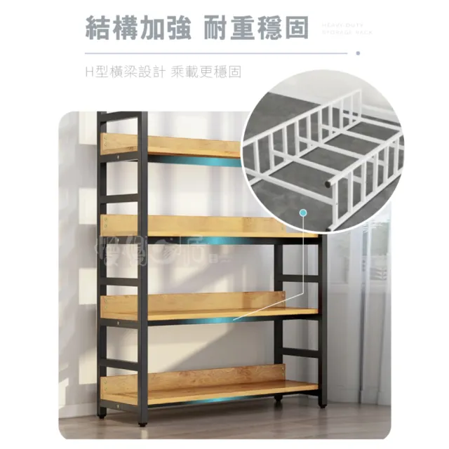 【慢慢家居】專人組裝-加大尺寸超耐重五層置物架-層板可調(W120x34x182cm)